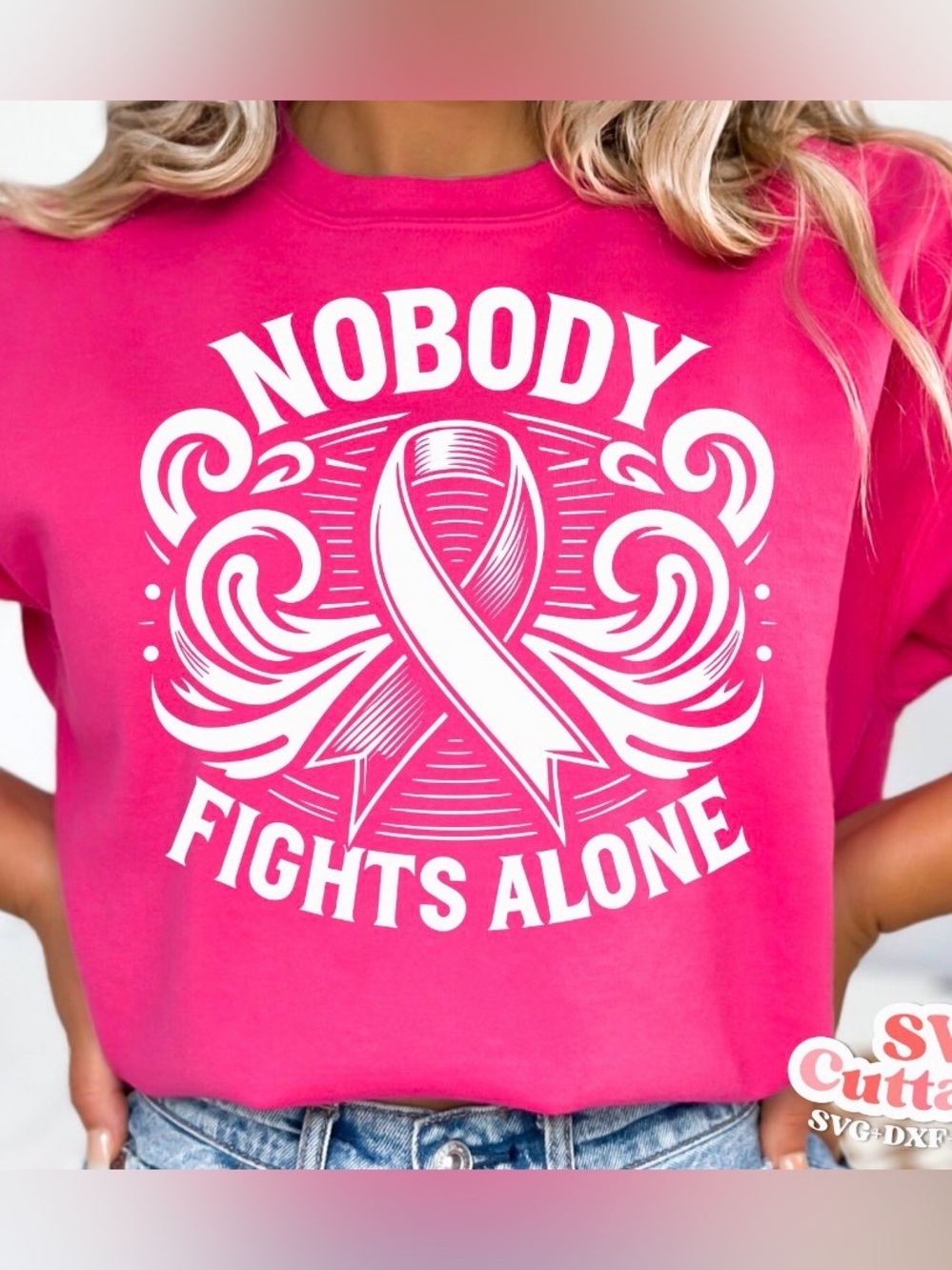 Nobody Fights Alone Breast Cancer Awareness Shirt